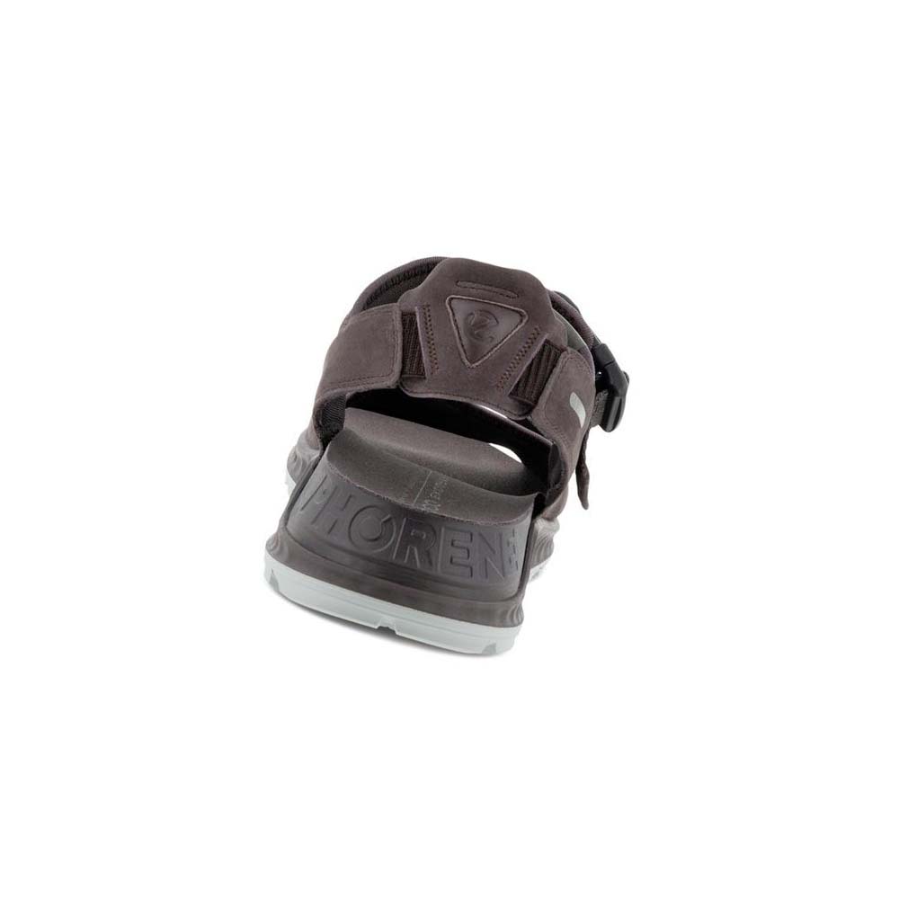 Men's Ecco Exowrap 2 Strap Buckle Sandals Grey | Canada 587BEX